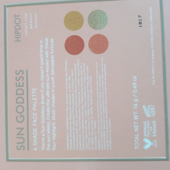 HipDot 4 shade face palete and Carry on 2 Duo eyeshadow by IBY beauty both new . - Picture 4 of 5